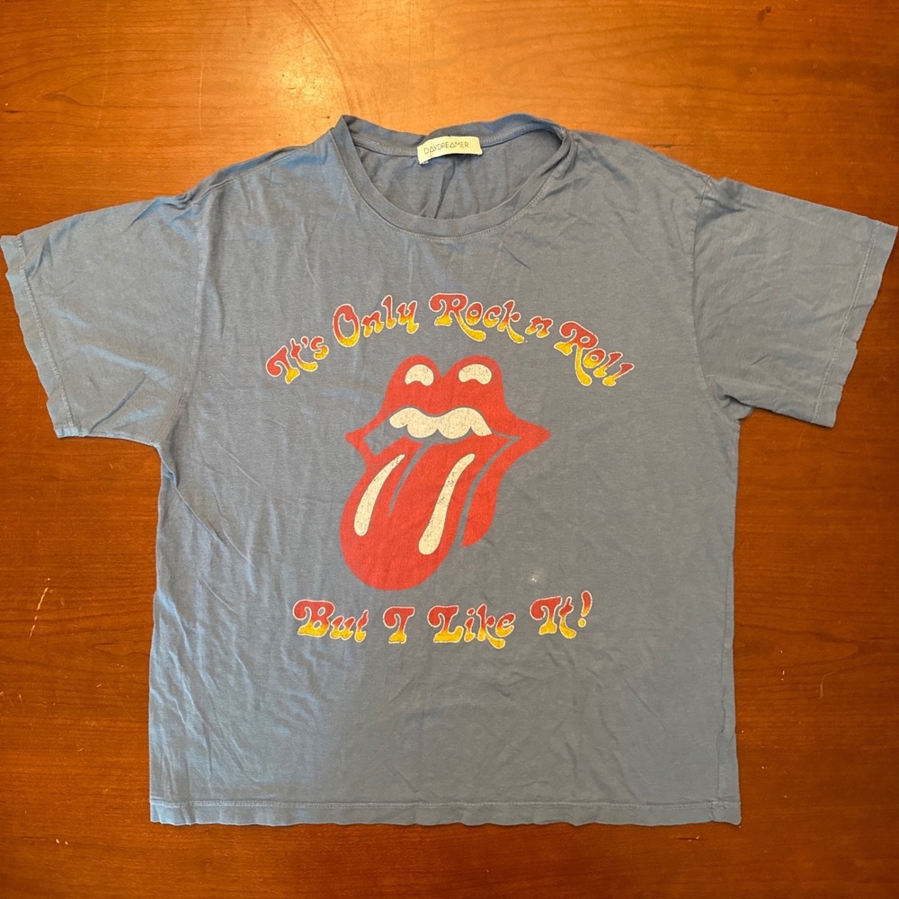 Daydreamer tee shirt small Rolling Stones only rock n roll blue vintage look‎
